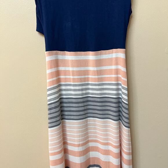 Market & Spruce Color Block Stripe Back Cut-Out Maxi Dress Size XS - Picture 6 of 15